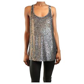 Autre Marque Grey sequin tank top - size XS Grey