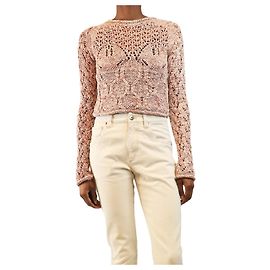 Acne Pull court en maille lâche rose - taille XS Rose