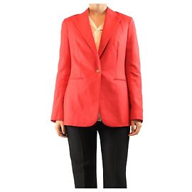 The row Red wool-blend blazer - size UK 12 Red