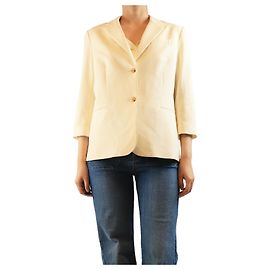 The row Cream wool-blend blazer - size UK 16 Cream