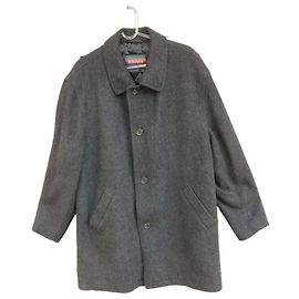 Autre Marque Bongardi Loden Wool and Alpaca Coat Grey