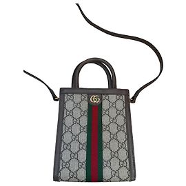 Gucci Ophidia GG Supreme Mini Tote Marrom Monograma