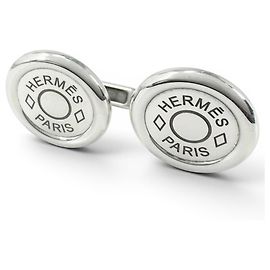 Gemelli Hermès Sellier SV925 rotondi Argento