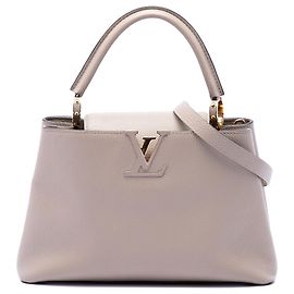 Louis Vuitton Marrone Taurillon Capucines MM Marrone Carne