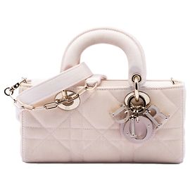 Dior Pink Small Denim Macrocannage Lady D Joy Pink