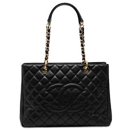Chanel Black Caviar Grand Shopping Tote Black