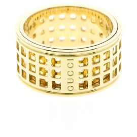 Gucci Scroll breiter Ring in Gelbgold Golden