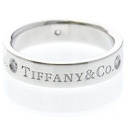 Tiffany & Co Tiffany Flat Band Ring mit 3 Diamonds Silber