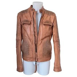 Dsquared2 Giacca in pelle marrone uomo Marrone Caramello