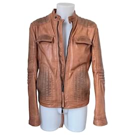 Dsquared2 Herren Lederjacke Braun Braun Karamell
