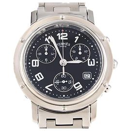 Hermès Hermes Clipper Chronograph CL1.910 Stainless Steel Quartz Watch Other