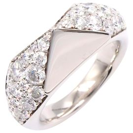 Prada Siegelring Diamant K18WG Weißgold Silber Metallisch