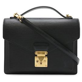 Borsa Louis Vuitton Epi Monceau Nero