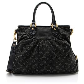 Borsa Louis Vuitton Monogram Denim Neo Cabby GM Nero