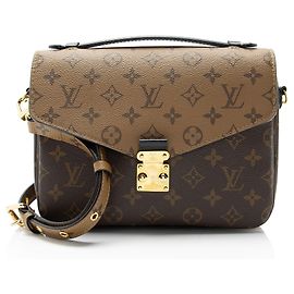 Bolsa de ombro Louis Vuitton Reverse Monogram Pochette Metis Marrom