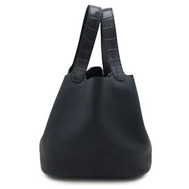 Hermès Borsa Tote Hermes Picotin Lock Touch MM Navy Blu