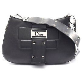 Bolsa de ombro Dior Leather Street Chic Preto