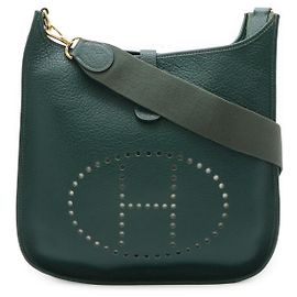 Hermès Bolsa de ombro Hermes Evelyne I em couro verde Verde