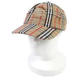 Boné Supreme BURBERRY em denim com logotipo bordado Bege