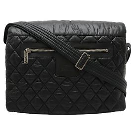 Borsa a tracolla Chanel Coco Cocoon in nylon e pelle Nero