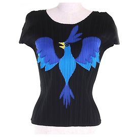 Issey Miyake PLEATS PLEASE Polyester Top Black