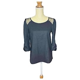 Ba&Sh Top de encaje negro Negro