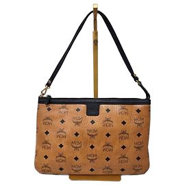 MCM Visetos Liz Shopper Pochette Cognac e Preto Preto Conhaque