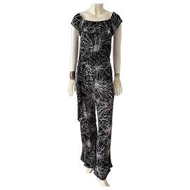 Diane von Furstenberg Tuta DVF Adele Nero Bianco