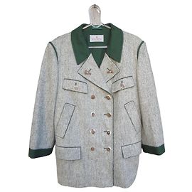 Autre Marque Giacca Steinbock in lana e cashmere Verde Grigio