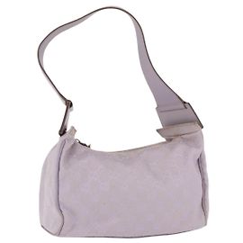 Borsa a Spalla GUCCI GG Canvas Viola Oro 92699 Auth 187782 D'oro Porpora