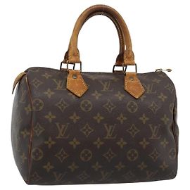 LOUIS VUITTON Bolso Monogram Speedy 25 M41528 LV Auth 186096 Monograma