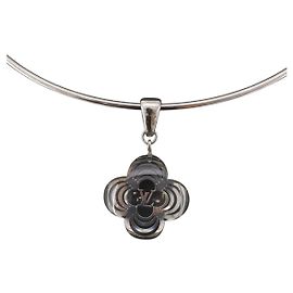 LOUIS VUITTON Corie Arafoli Choker metal Silver LV Auth 186177A Plata