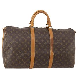 LOUIS VUITTON Monogram Keepall Bandouliere 50 Bolsa Boston M41416 LV Auth bs35315 Monograma