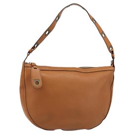 Bolsa de Ombro Salvatore Ferragamo em Couro Marrom Auth 186806A Marrom