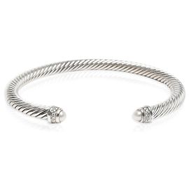 Bracciale Classic Cable in argento sterling, perla e diamante David Yurman Altro