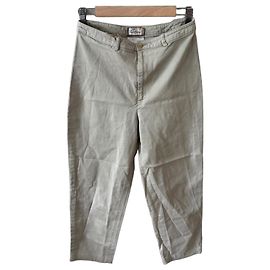 Thomas Burberry Calças Chinos de algodão bege Bege