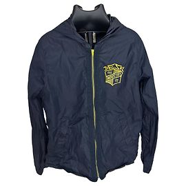 Diesel Industry Navy Blue Windbreaker Jacket Blue