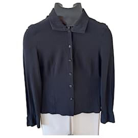 Versace Camicia in seta nera Nero