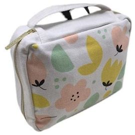 Autre Marque Beauty case Clarins con stampa floreale Rosa Bianco Giallo Verde chiaro