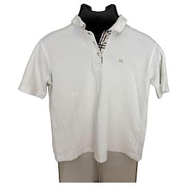 Burberry Polo en coton blanc Blanc