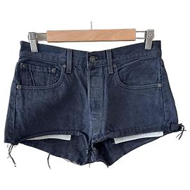 Short jeans Levi's 501 com laços xadrez Vermelho Verde Azul escuro
