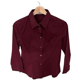 Chemise Prada en coton bordeaux Bordeaux