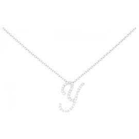 Autre Marque Collier Initiale Diamant Au750 Ponte Vecchio Argenté