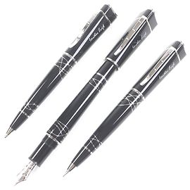 Montblanc Jonathan Swift Three-Piece Set Fountain Pen Set Black Silvery
