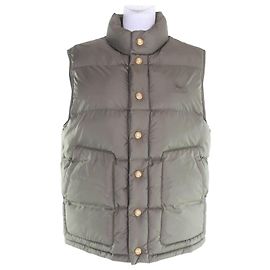 Céline CELINE Down Vest Polyester Vest Green Khaki