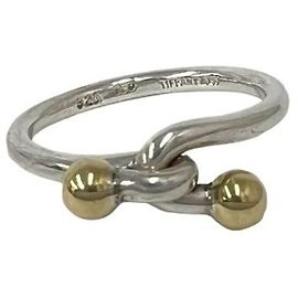 Tiffany & Co Tiffany Vintage Hook & Eye Ring Silber Golden