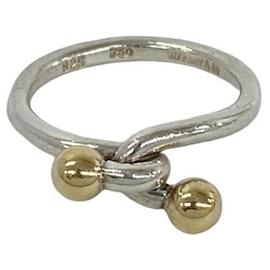 Tiffany & Co Tiffany Hook & Eye Ring Silvery Golden