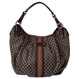 Céline Celine Macadam One-Shoulder Handbag Brown