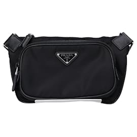 Prada Black Shoulder Bag with Silver Hardware Black