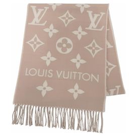 Echarpe de lã bege Louis Vuitton Bege